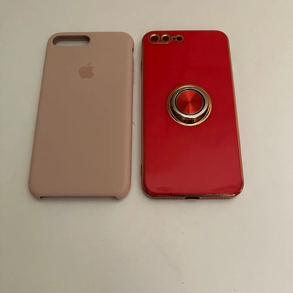Apple Silicone Case for iPhone 8Plus / iPhone 7Plus (5.5”) Pink Sand + Addl Case